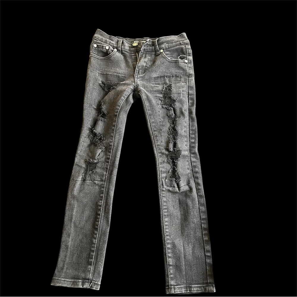 Road Narrows Black-Wash Kids Distressed Jeans